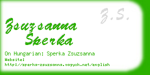 zsuzsanna sperka business card